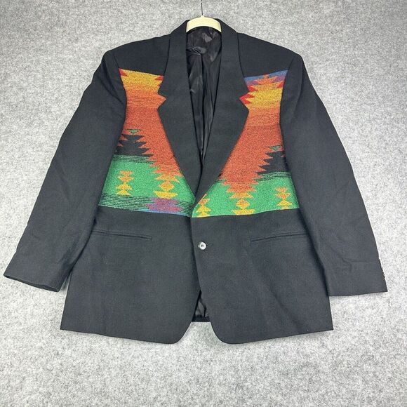 Vintage Falcone Blazer Jacket Mens 50 Southwest Aztec Union USA Made Wool Coat* - Picture 1 of 15